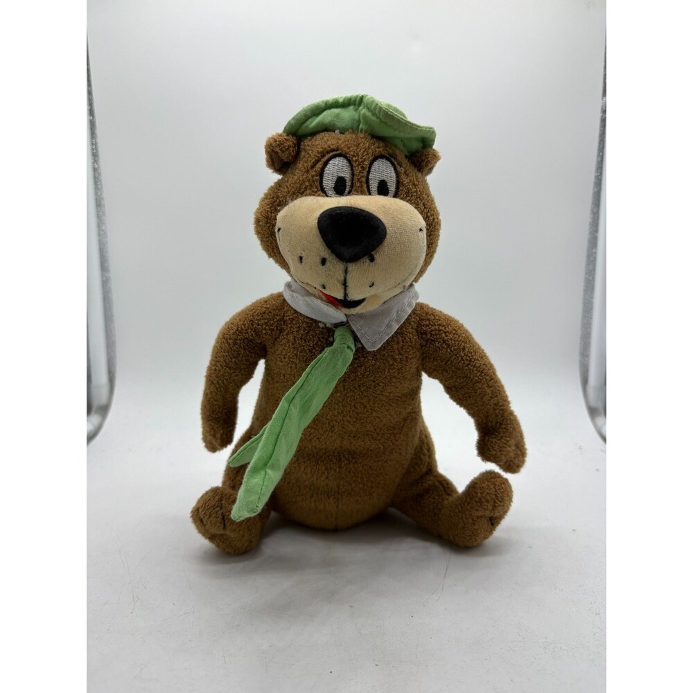 Vintage Hanna-Barbera Yogi Bear Plush 8" Stuffed Animal Toy Green Hat & Tie